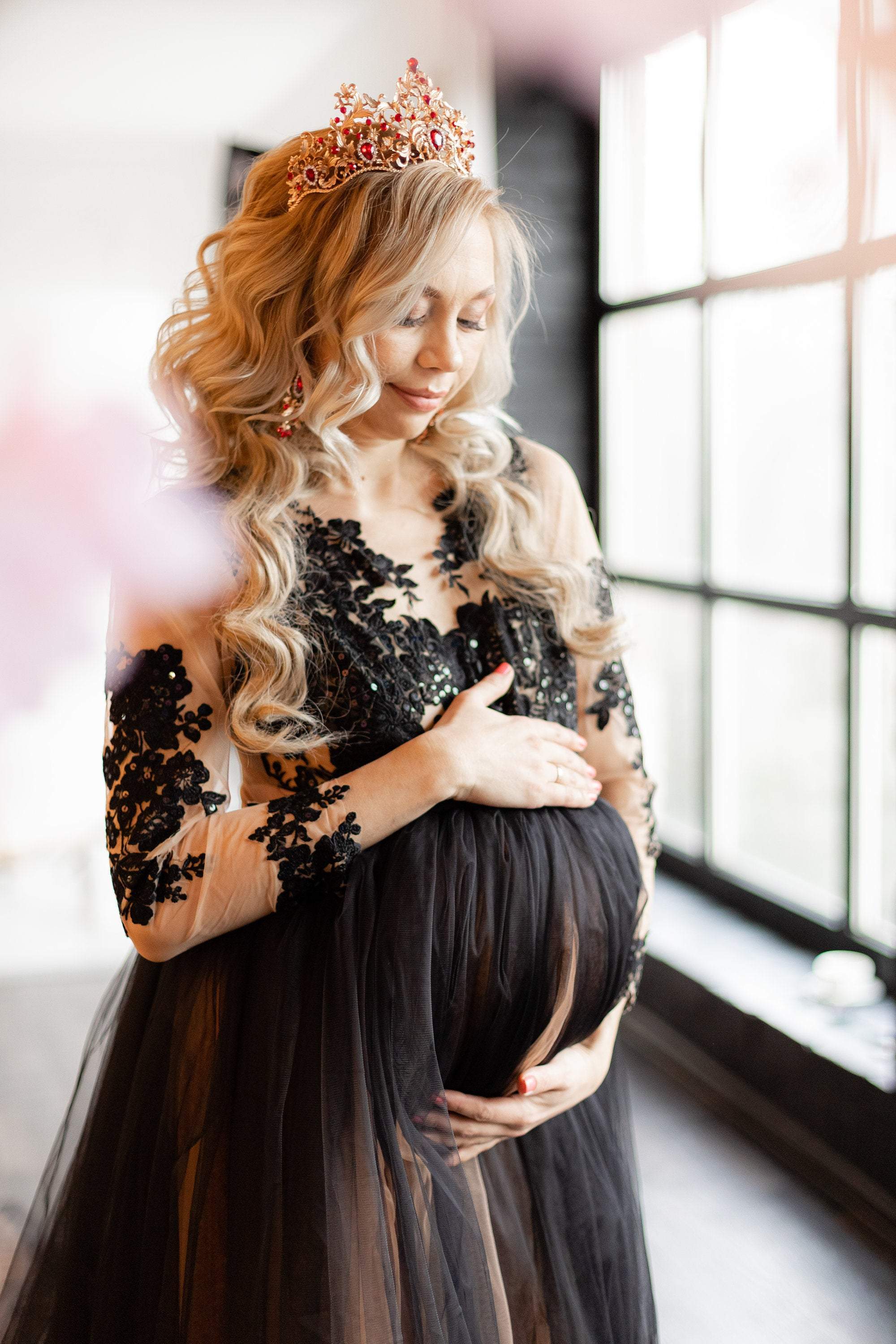 Black Maternity Photoshoot Dress | Baby Exo – BabyExo